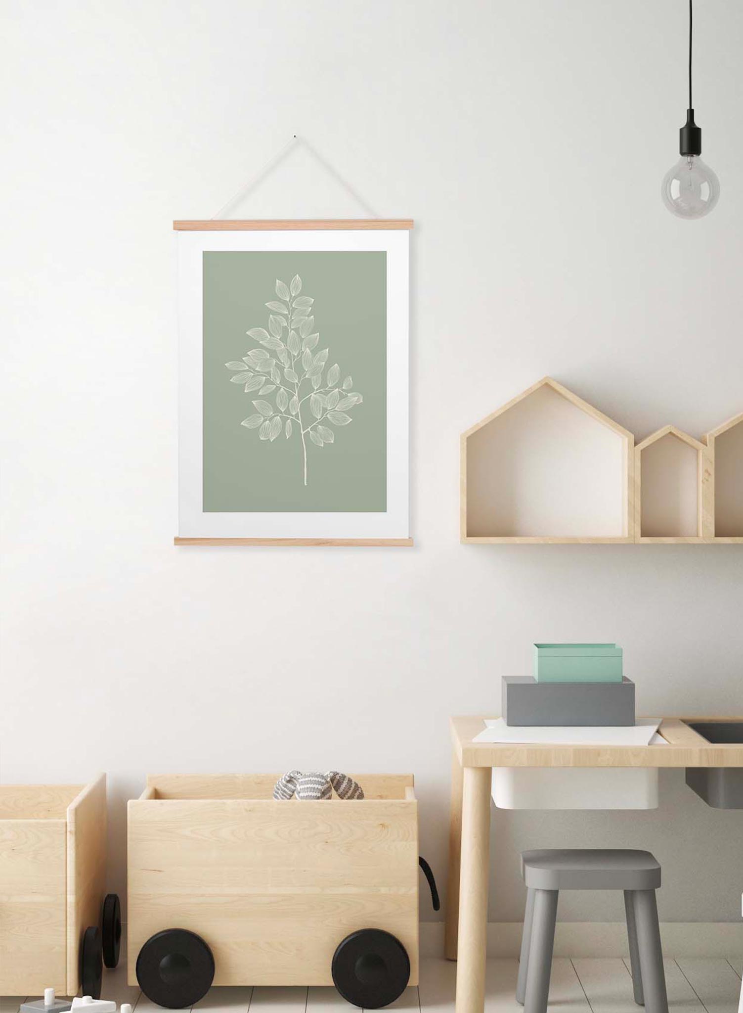 Leafy Branch Wall Art Poster - Nature Inspired Home Decor for Living Room, Bedroom & Office - Perfect for Boho, Farmhouse & Modern Interior Design Styles