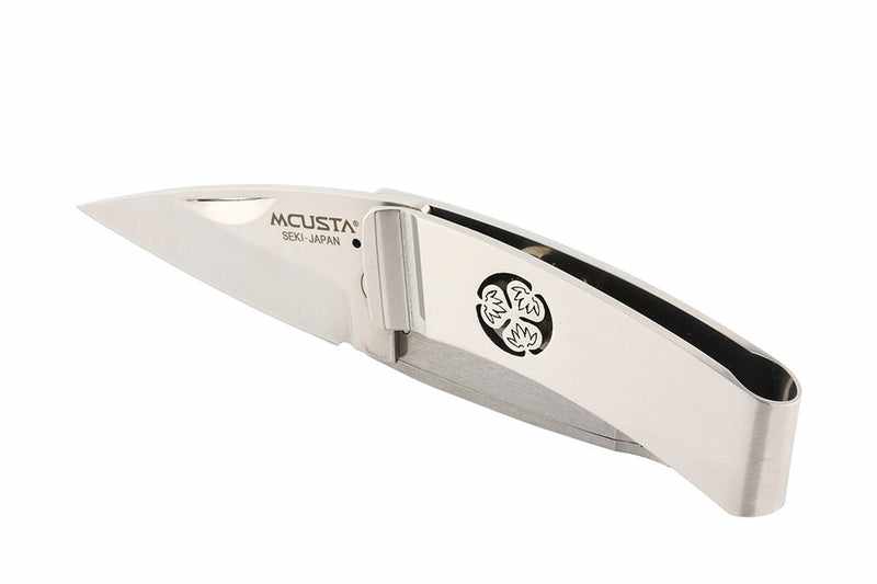 Mcusta Kamon Aoi Money Clip AUS 8 Stainless Steel 2.9 Inch Folding Pocket Knife - EDC, Outdoor, Camping & Everyday Carry Utility Tool