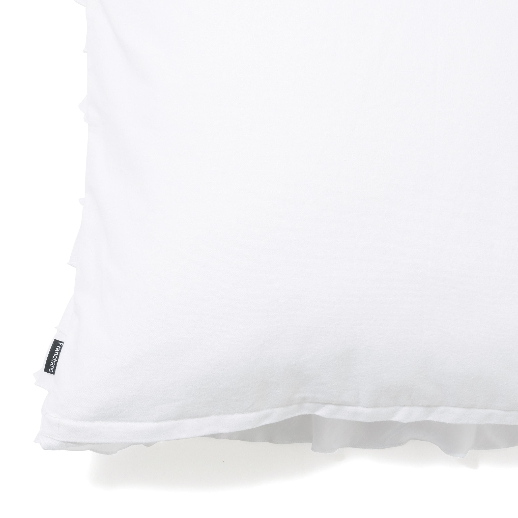 Elegant White Frill Cushion Cover 45x45cm - Soft & Stylish Home Decor for Living Room, Bedroom, and Sofa