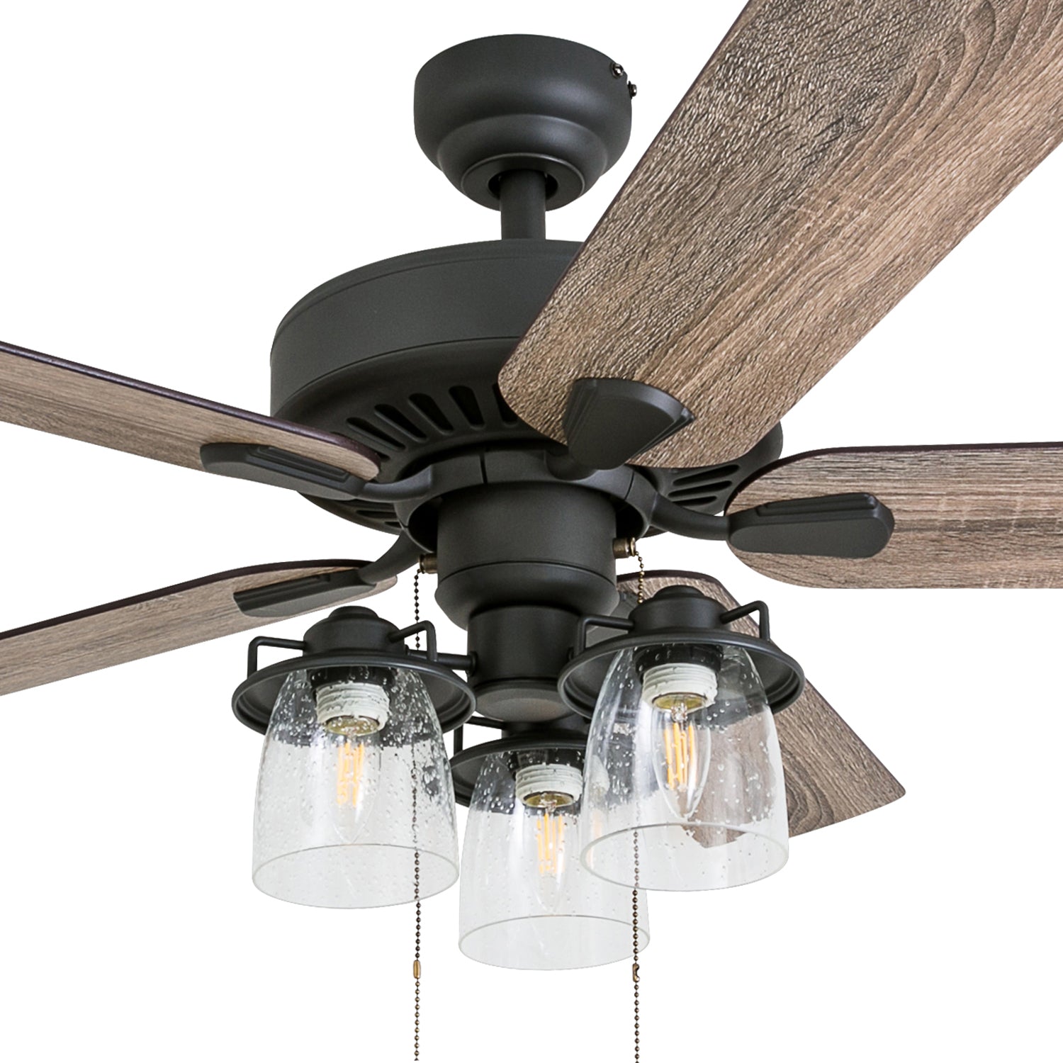 52 Inch Briarcrest Bronze Ceiling Fan with Pull Chain - Perfect for Living Room, Bedroom, and Outdoor Spaces
