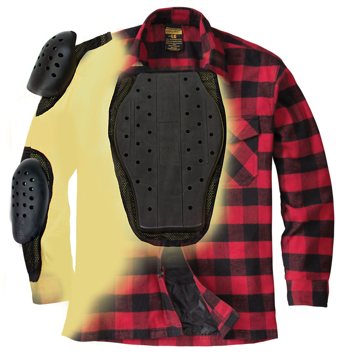 Covert Moto Flannel Shirt for Men - Soft & Durable Plaid Button-Up Shirt - Perfect for Motorcycle Rides, Outdoor Adventures & Casual Wear
