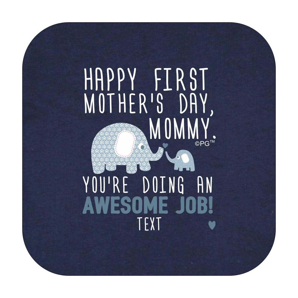 Personalized First Mother's Day Gift - Blue Elephant Baby Bodysuit for New Moms | Cute Outfit for Baby Shower, Photo Shoots & Special Occasions