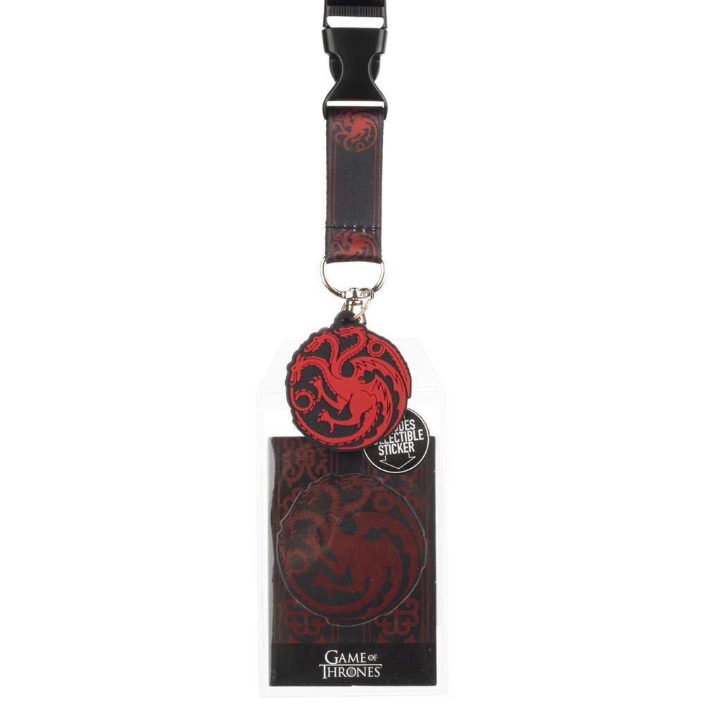 Game of Thrones ID Badge Holder Lanyard - Official Bioworld Licensed Neck Strap for Work, School & Conventions - Perfect for Fans & Collectors