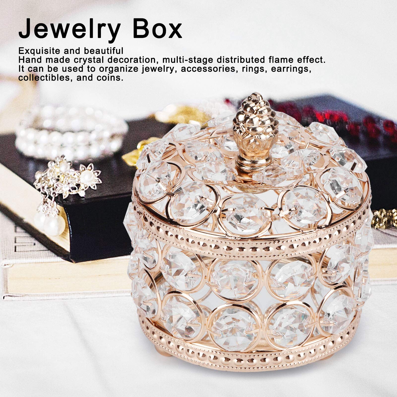 Elegant Jewelry Storage Box with Rounded Corners - Crystal Clear Jewelry Organizer for Earrings, Rings & Bracelets - Perfect for Wedding, Birthday Gifts & Vanity Table Decor - Ideal for Travel, Home & Office Organization
