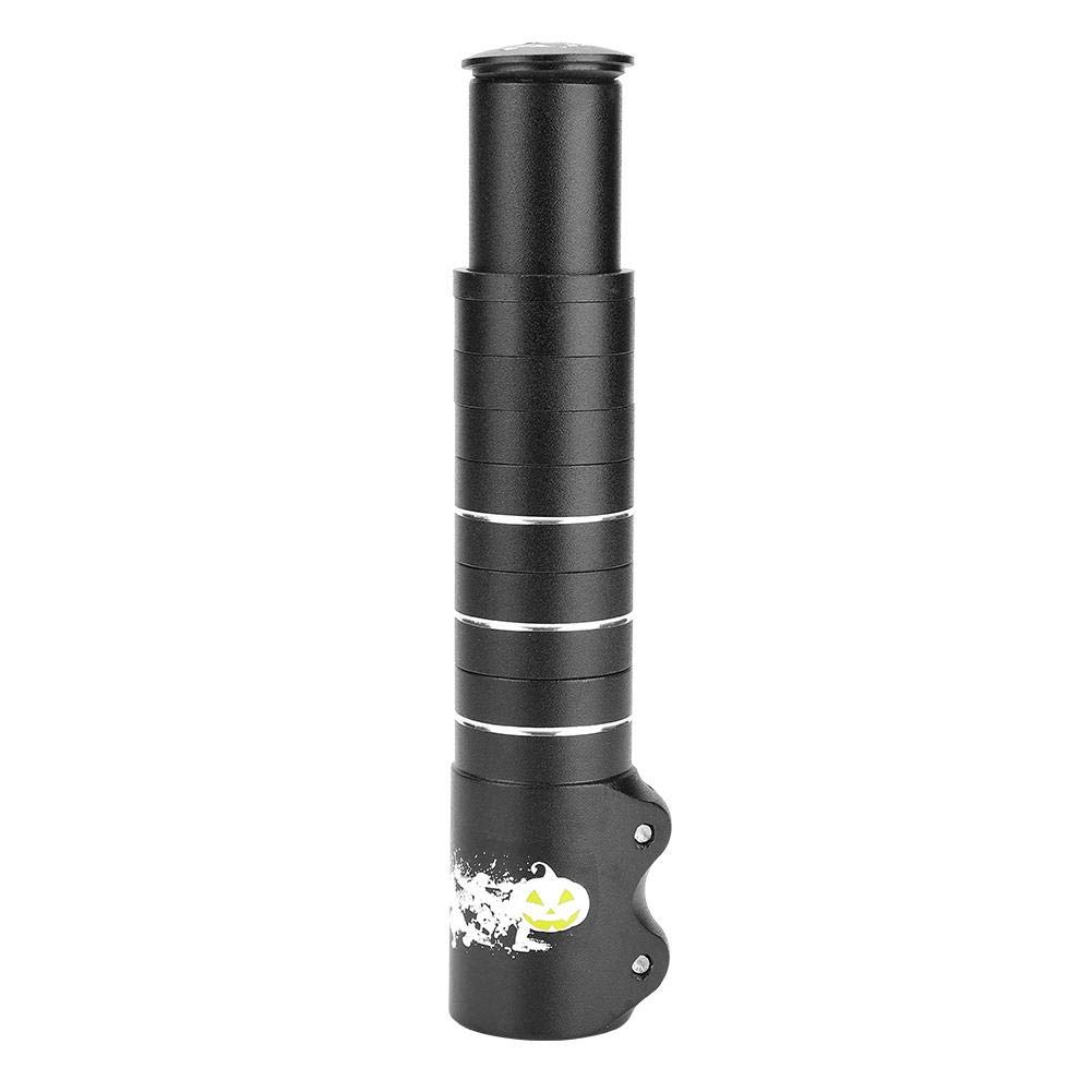 180mm Black Bike Stem Riser - Strong Stem Extender for Mountain Bikes & Road Bikes | Perfect for Cycling Students & Commuters | Ideal for Upright Riding Position & Comfortable Commuting
