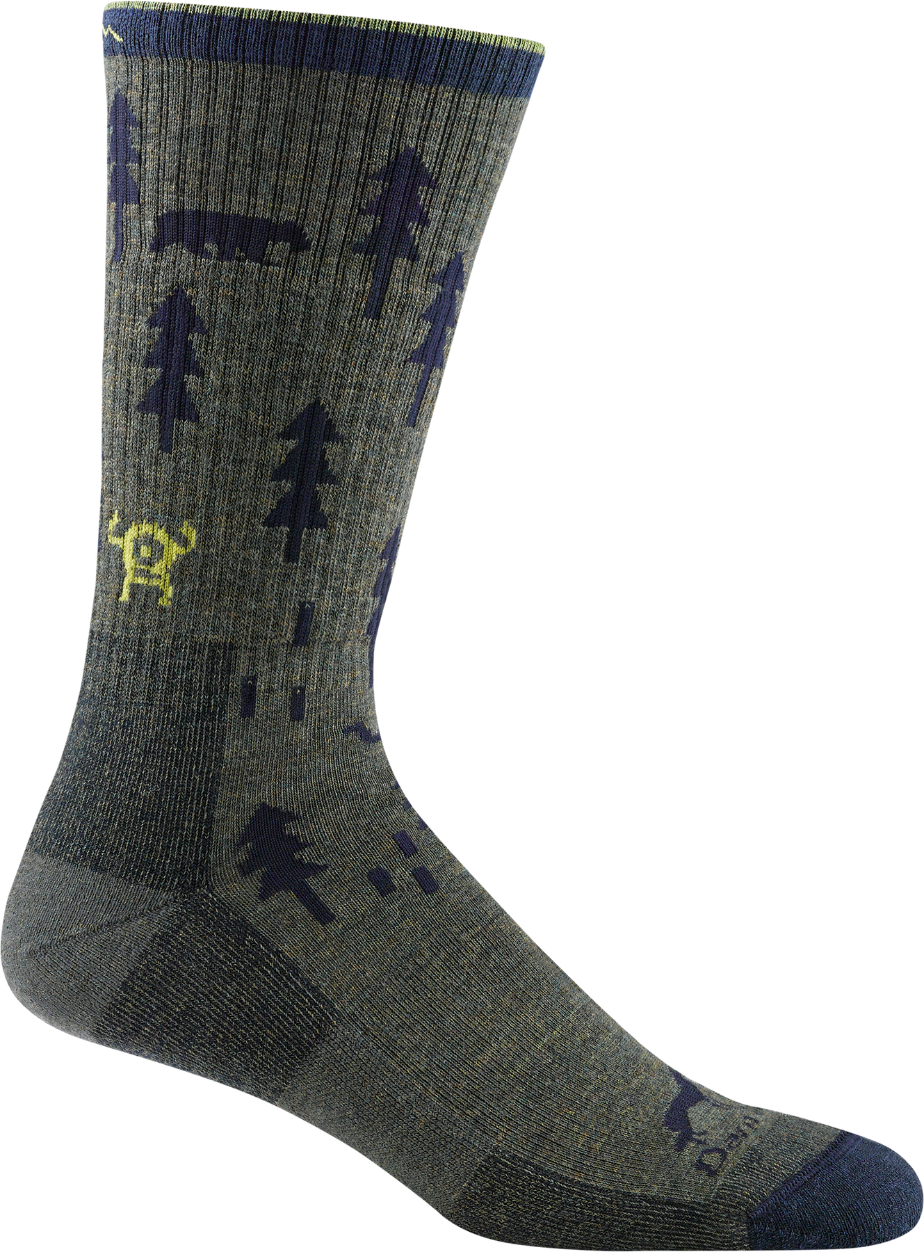 ABC Boot Midweight Hiking Socks for Men - D1964M - Moisture Wicking & Cushioned Support for Outdoor Adventures, Camping & Trekking