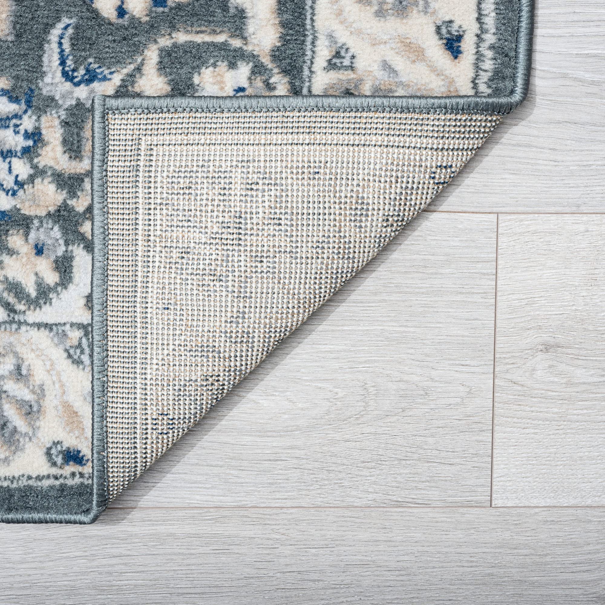 Gray 2x3 Entry Rug - Non-Slip Indoor Front Door Mat - Small Area Rug for Kitchen & Bathroom - Modern Home Decor for Living Room, Bedroom & Entryway