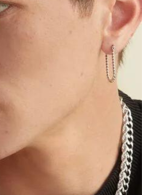 Elle Twisted Hoop Earrings for Women - Sterling Silver Fashion Jewelry - Perfect for Parties, Weddings & Everyday Wear