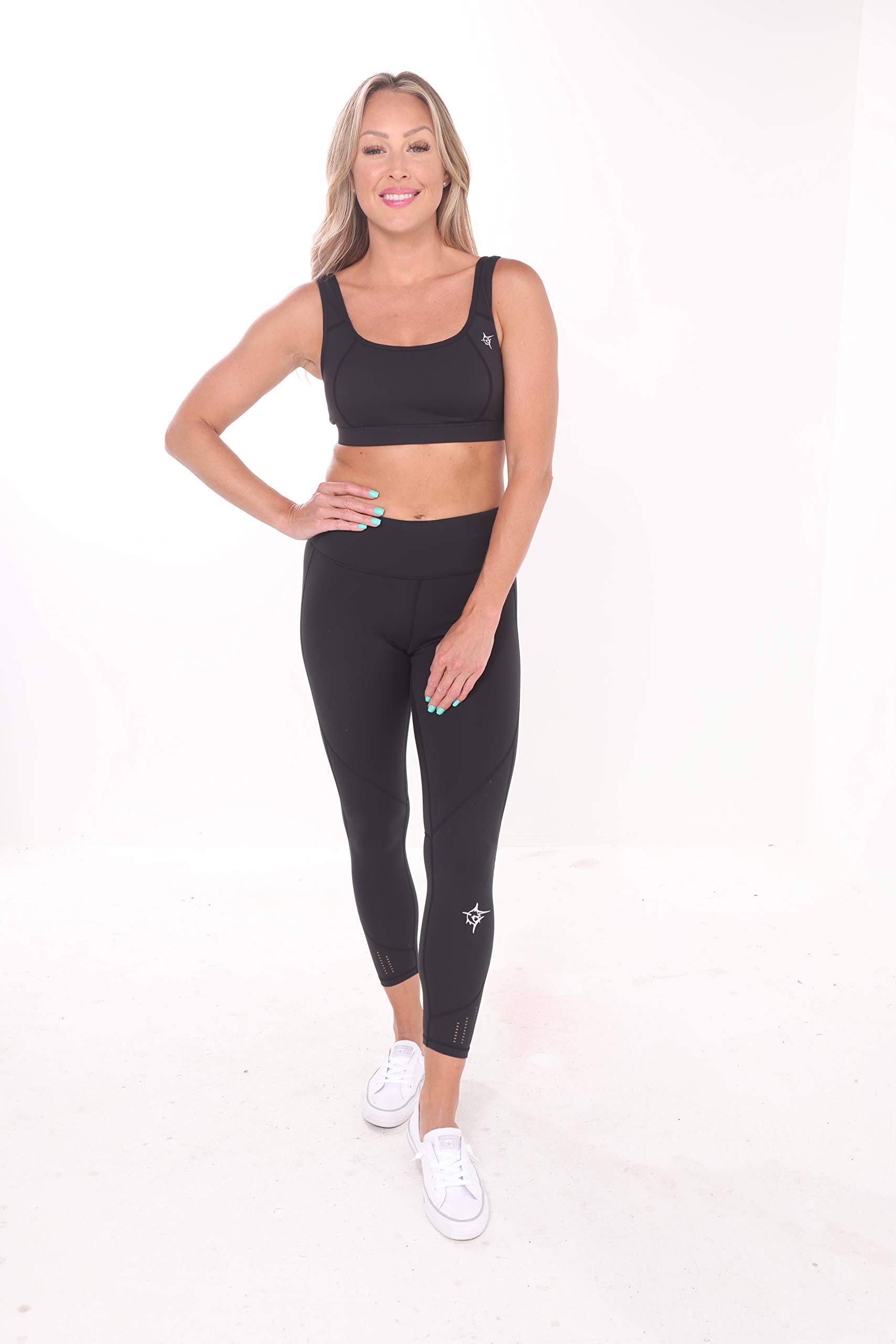 High Support White Water Sports Bra for Women - Comfortable & Quick-Dry Activewear for Swimming, Surfing & Yoga