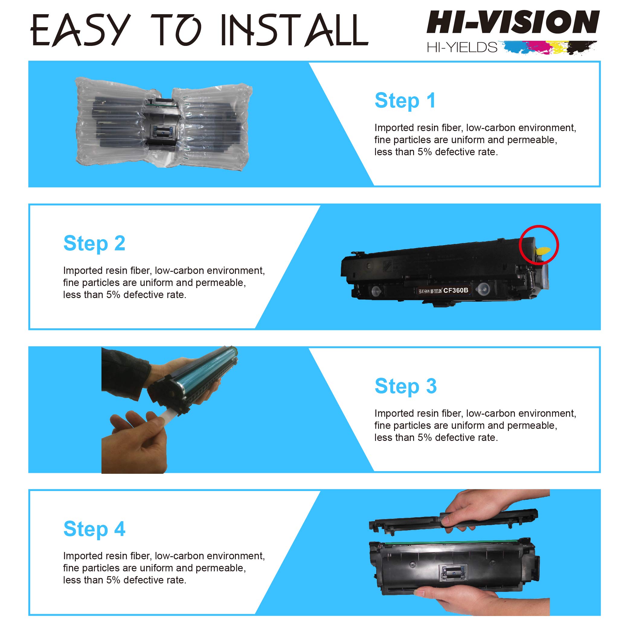 HI-Vision® MLT-D206L Black Toner Cartridge Replacement for Samsung SCX-5935 Series Laser Printers (1 Pack) - Perfect for Office Printing, Document Copies & High-Volume Printing Needs