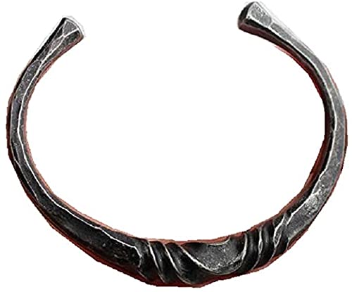 Viking Celtic Bracelet - Handcrafted Twisted Iron Torc Medieval Jewelry for Men & Women | Perfect for LARP, Renaissance Fairs, Cosplay & Historical Reenactments