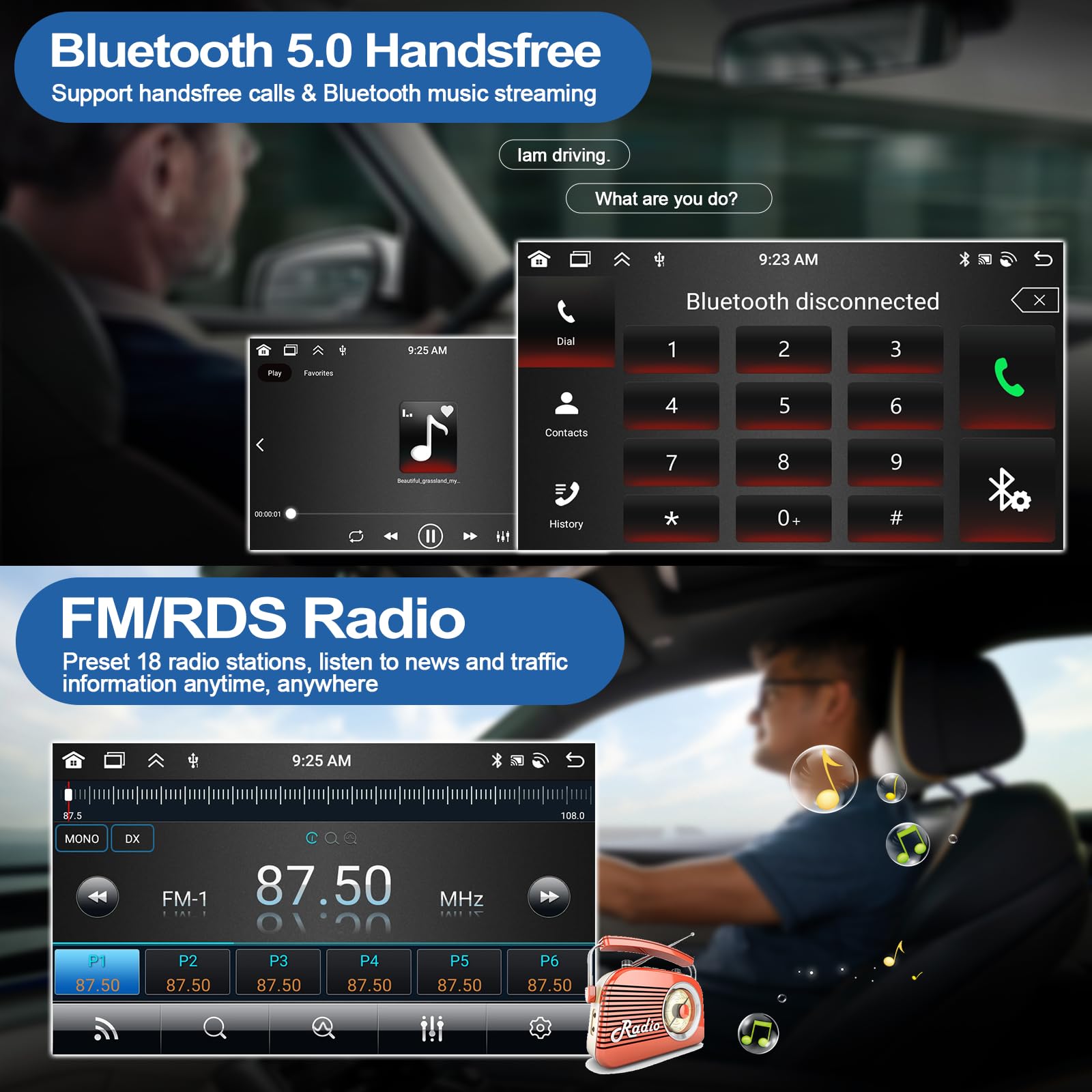2G+64G Android 13 Car Stereo for Volkswagen VW Jetta Tiguan Beetle Passat Golf Polo - 7