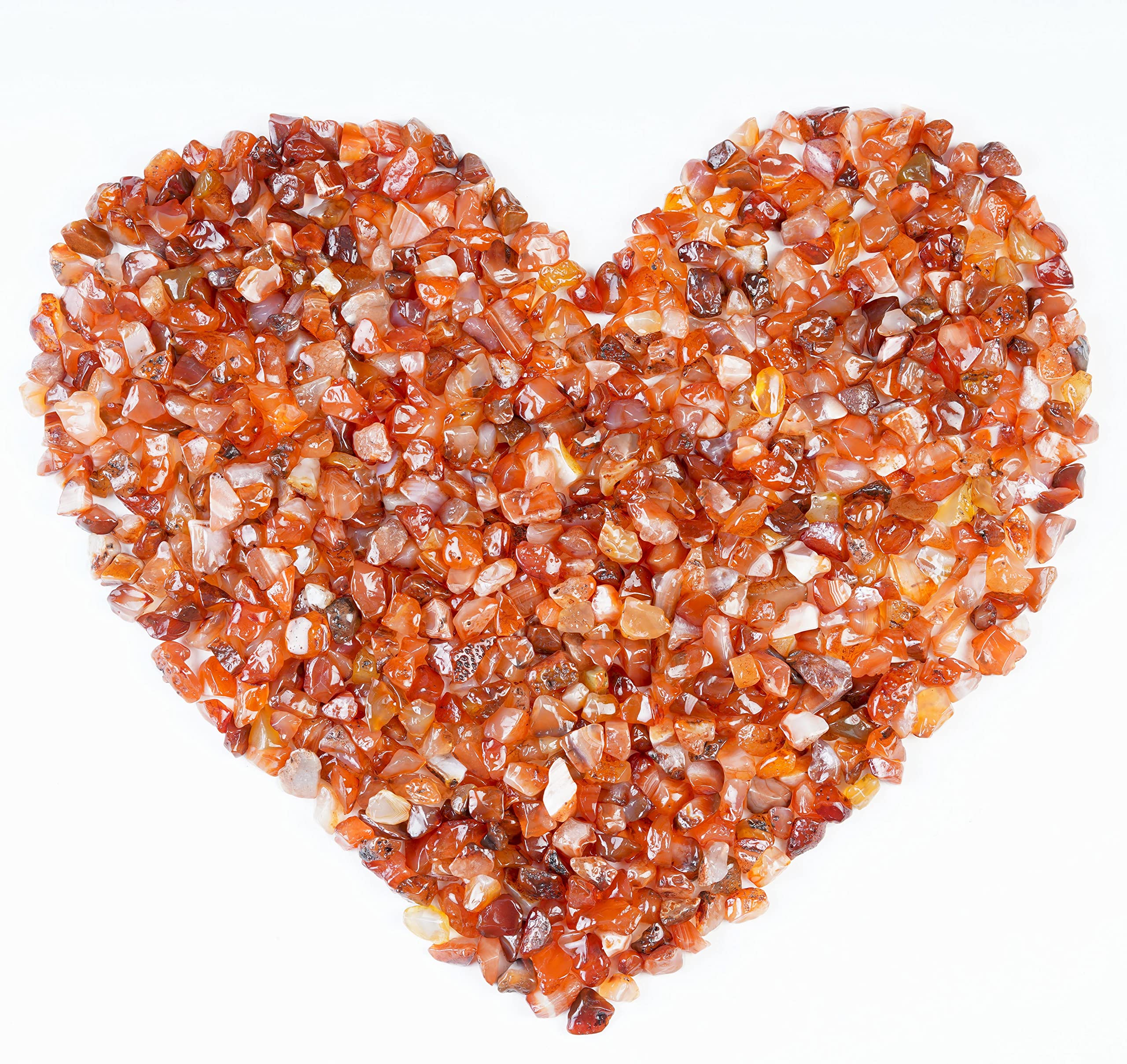 ZAICUS 1000+ Carats Natural Carnelian Crystal Chips - Tumbled Healing Stones for Jewelry Making, Witchcraft, Reiki & Home Decor | Irregular Shaped Polished Gemstone Chips for Spiritual Healing & Positive Energy (Great for DIY Crafts, Meditation & Gift Giving)