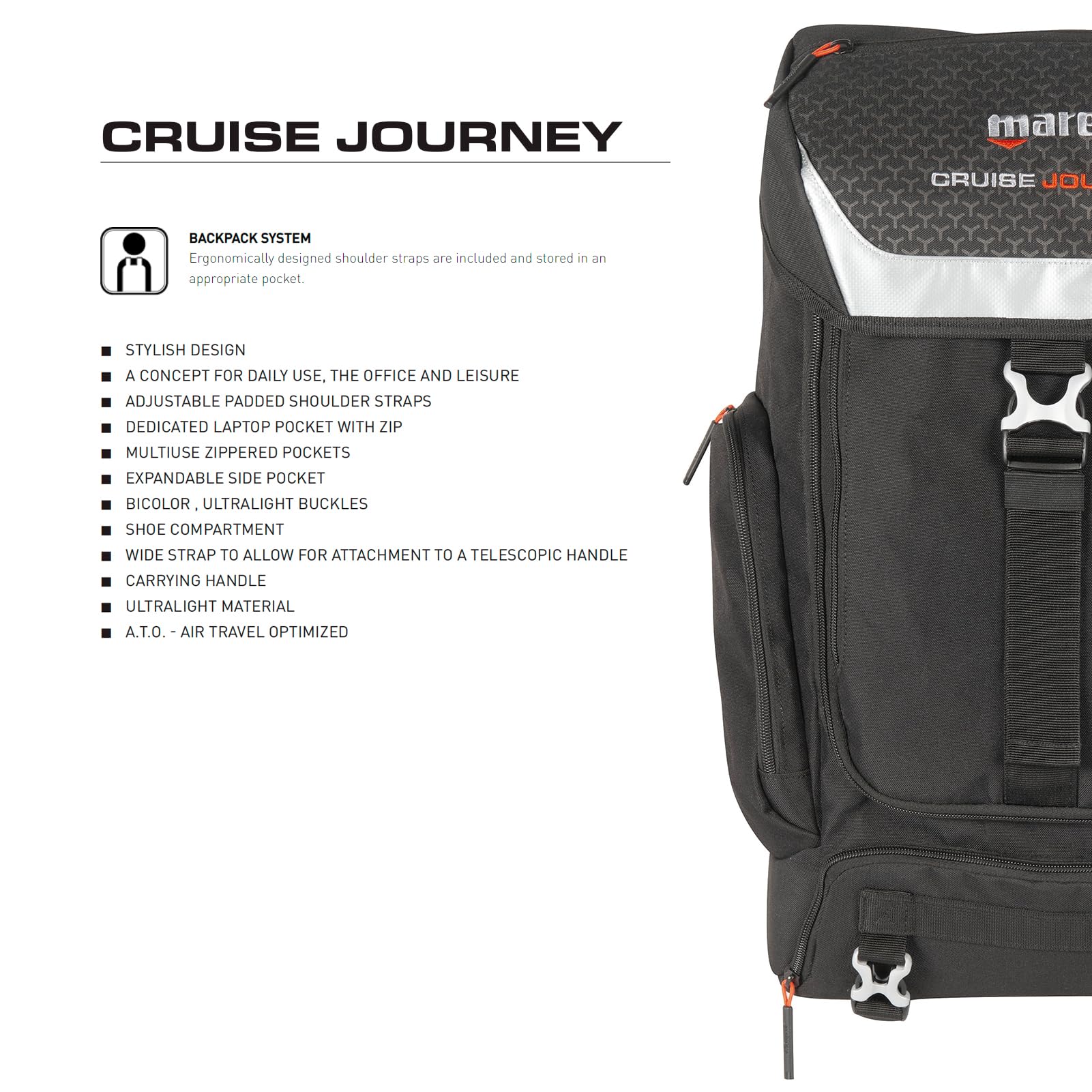 **Mares Cruise Journey Backpack – 35L Waterproof Diving & Travel Backpack with Padded Shoulder Straps – Perfect for Scuba Diving, Snorkeling & Air Travel Gear Storage**    *(Optimized for Google SEO, includes use case scenarios)*