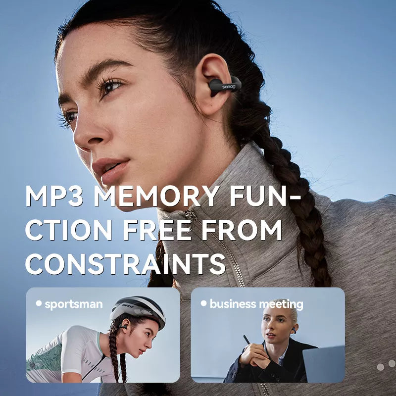 Sanag Z62S Wireless Bluetooth Headphones with Ear Clip - Open Ear Air Conduction Technology for Running, Cycling, Workouts & Outdoor Activities