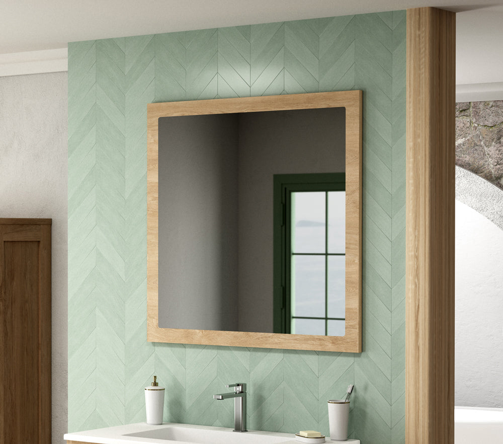DAX Lakeside Mirror - Modern Wall Mirror for Bathroom, Bedroom & Living Room - Stylish Home Decor & Functional Vanity Mirror - Perfect for Makeup, Grooming & Interior Design
