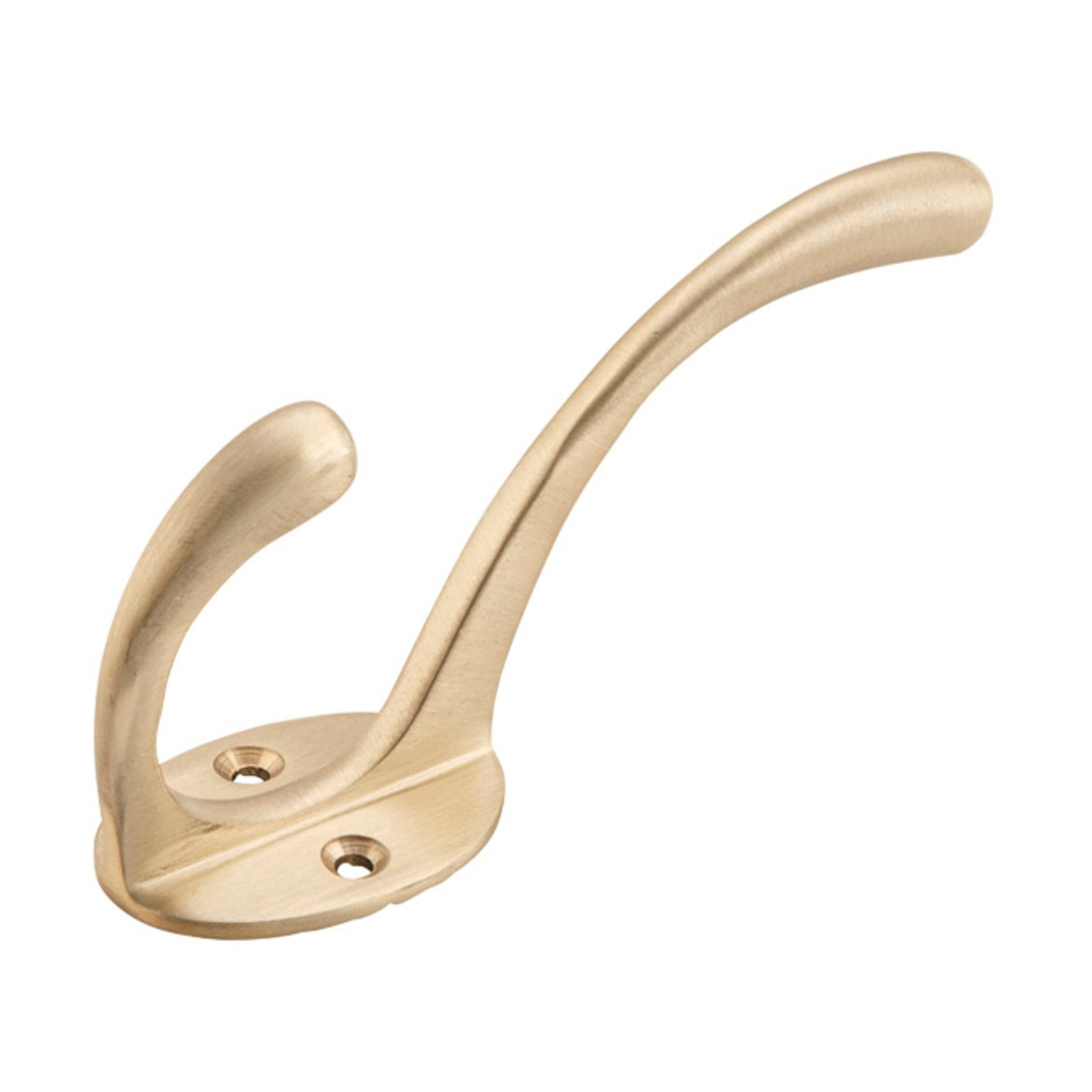 Victorian Satin Brass Hat & Coat Hook - 6702 Model (H110xP50mm) - Perfect for Entryway, Hallway, and Bedroom Organization