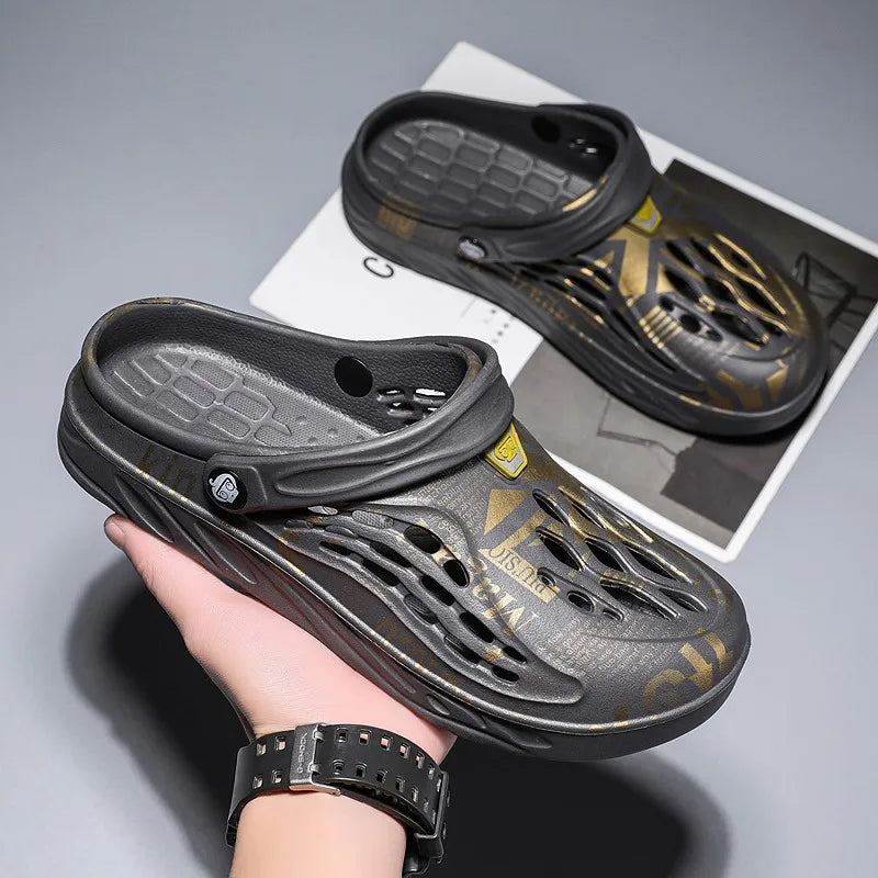 2023 Summer Big Size 48/49 Men's Slippers - Extra Large Comfortable Sandals for Men | Fashion Luxury Casual Shoes | Soft Home & Outdoor Slides for Relaxation, Beach, and Lounging