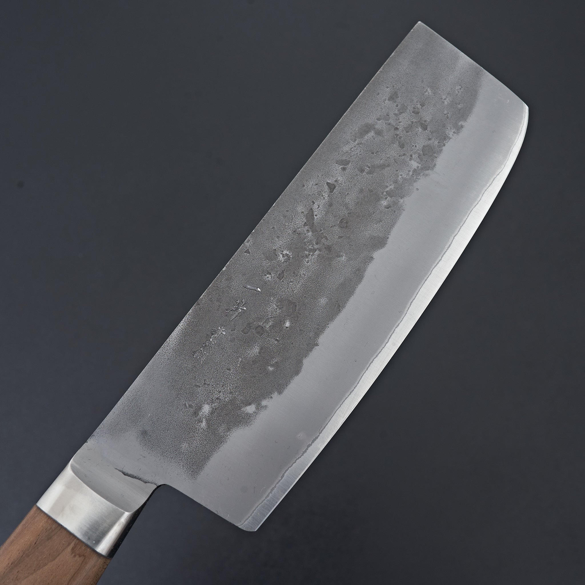 Hitohira TD Blue #2 Stainless Clad Nashiji Yo Nakiri 150mm Japanese Kitchen Knife with Walnut Handle - Perfect for Slicing Vegetables, Herbs & Sushi Preparation