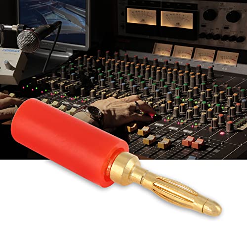 High-Quality Brass Plastic Speaker Banana Plug - 2mm Maximum Signal Transfer for Amplifier & Audio Equipment | Perfect for Home Theater, Studio, and Electrical Testing