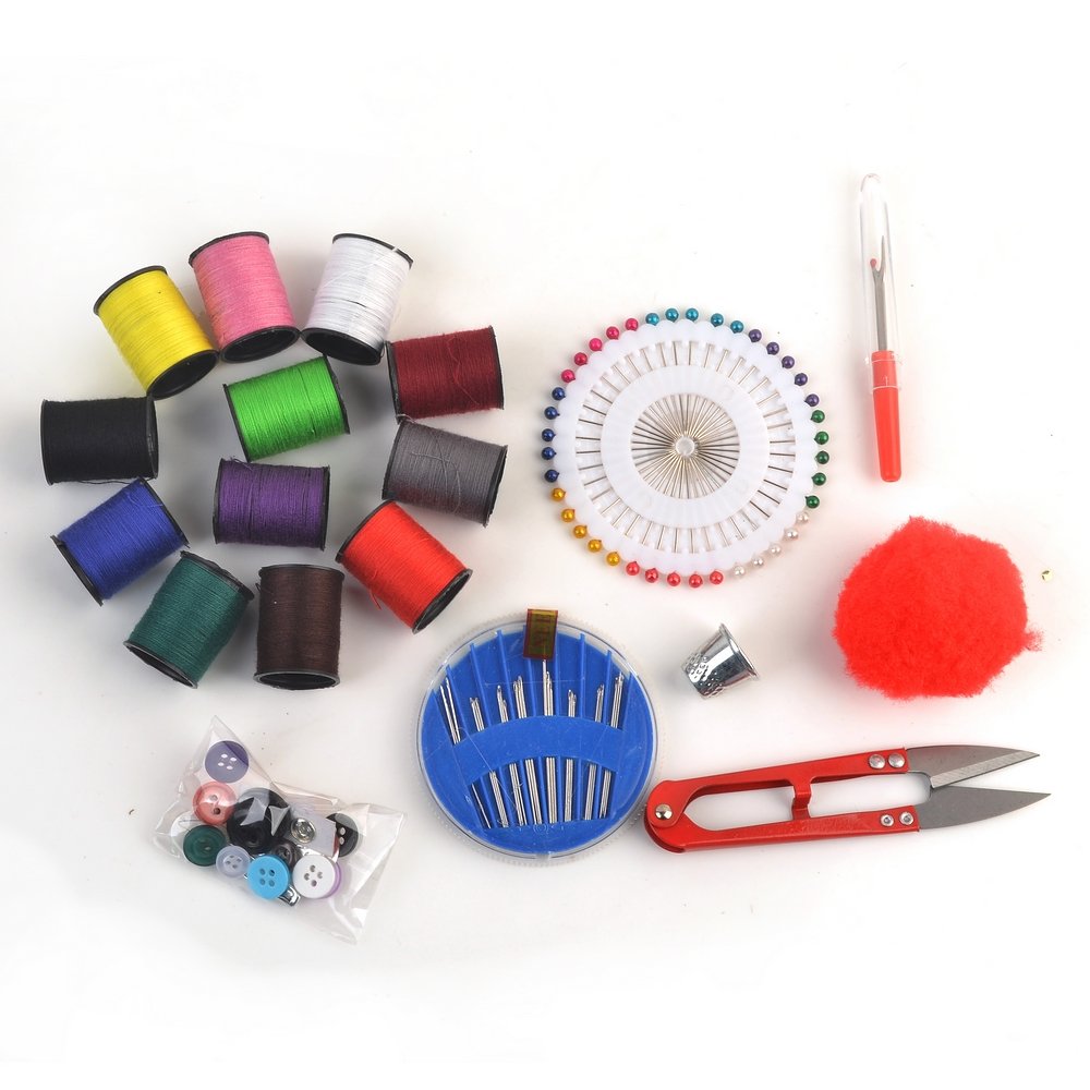 eZthings® Professional Sewing Kit with Heart-Shaped Supplies - Complete Arts & Crafts Set for DIY Projects, Quilting, and Home Decor