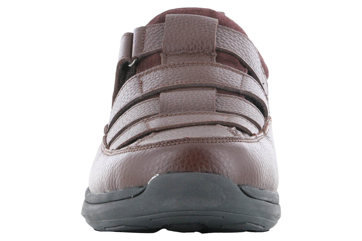 Propet Prescott Brown Leather Walking Shoes for Men - Comfortable & Durable Casual Shoes for Walking, Travel & Everyday Wear