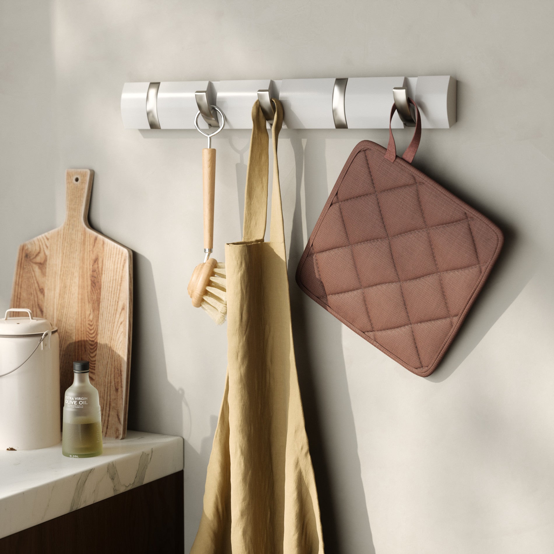 Flip 5 Wall Hook - Heavy Duty Adhesive Hooks for Hanging Decor, Keys & Towels - Perfect for Bathroom, Kitchen & Bedroom Organization