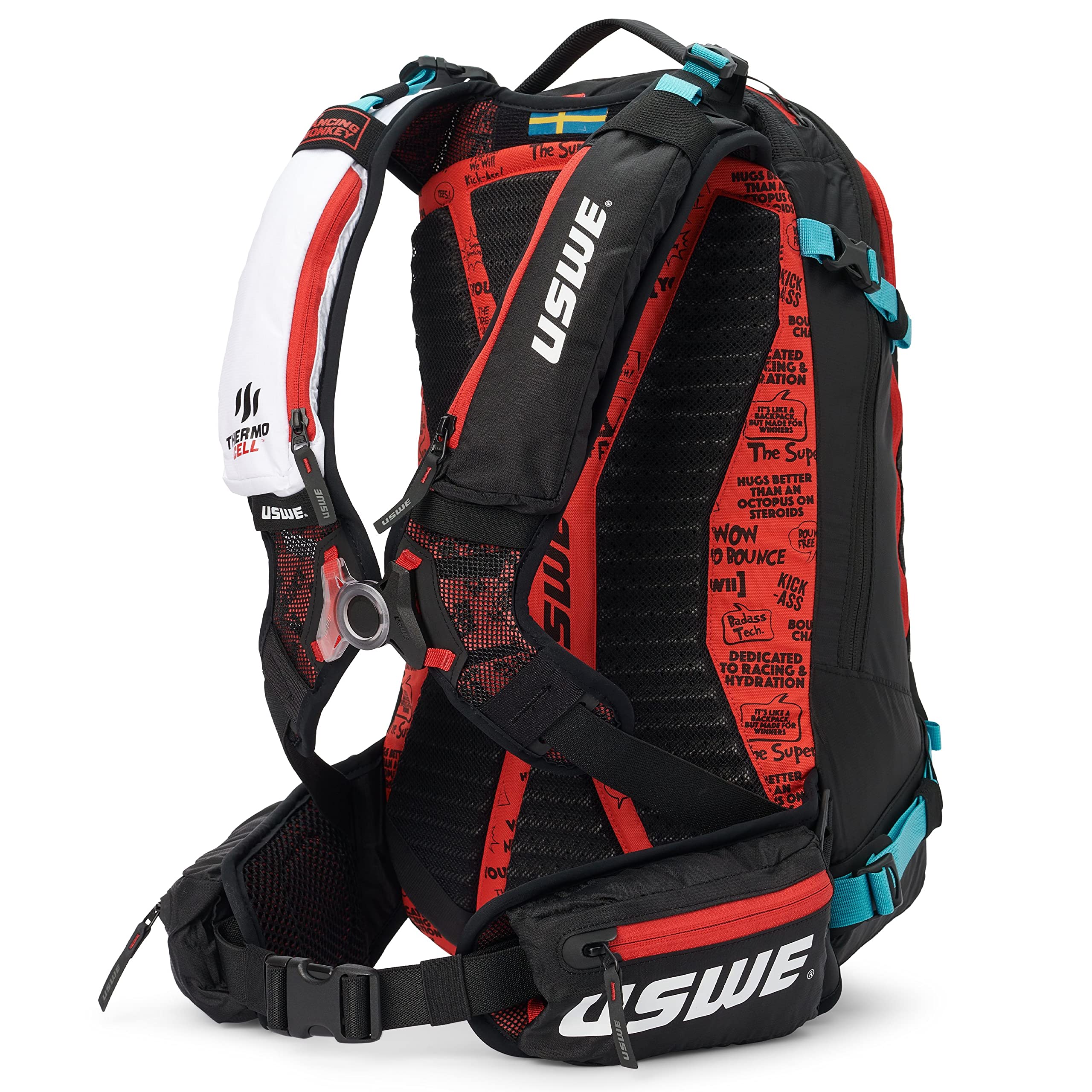 USWE Pow Ski Snowboard Backpack with Back Protector - Lightweight Hydration Pack for Men & Women | Perfect for Skiing, Snowboarding & Winter Sports Adventures
