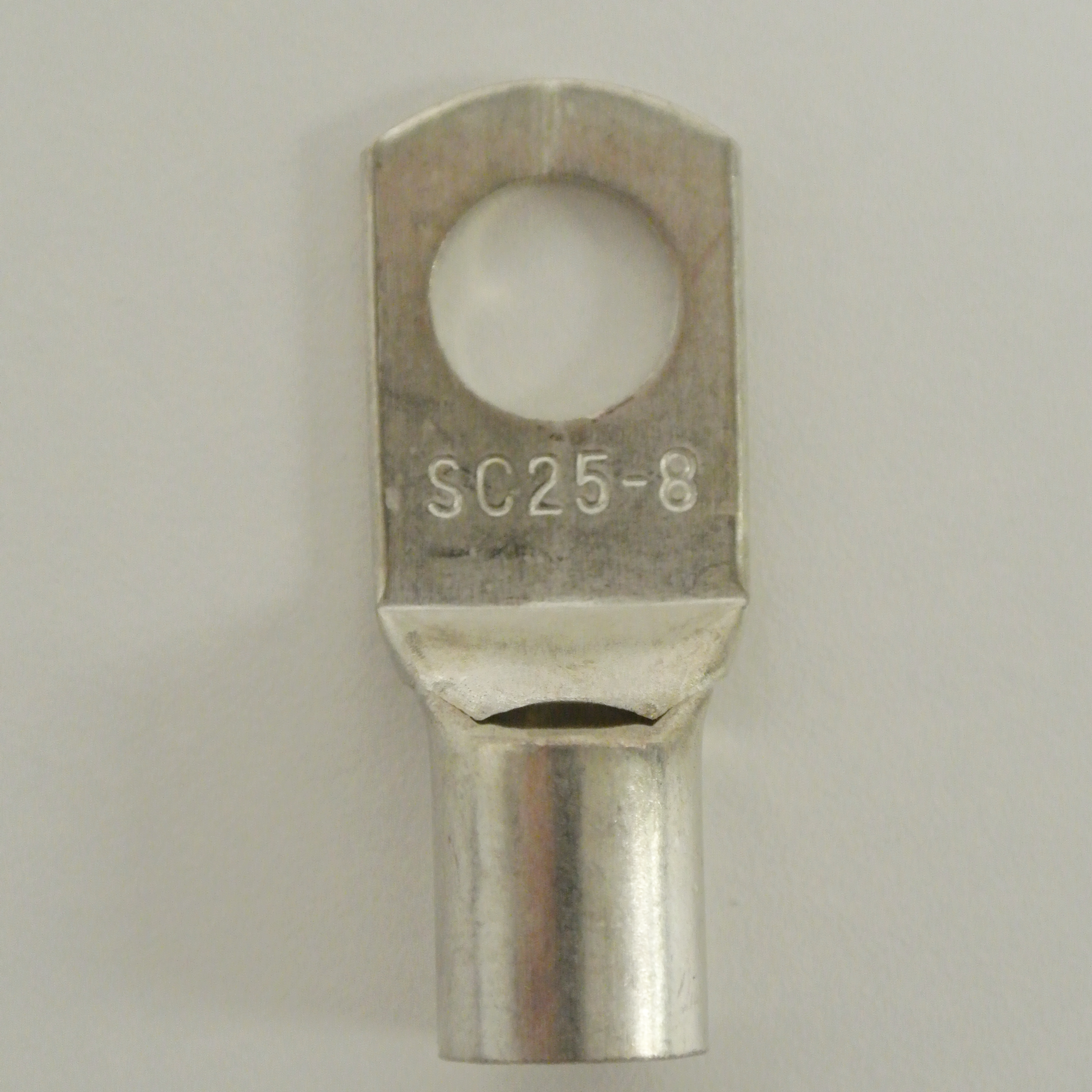 VC25 10 Copper Tin Coated Cable Lug (25mm²) - Pack of 4 - Heavy Duty Electrical Connectors for Automotive, Marine & Solar Panel Wiring