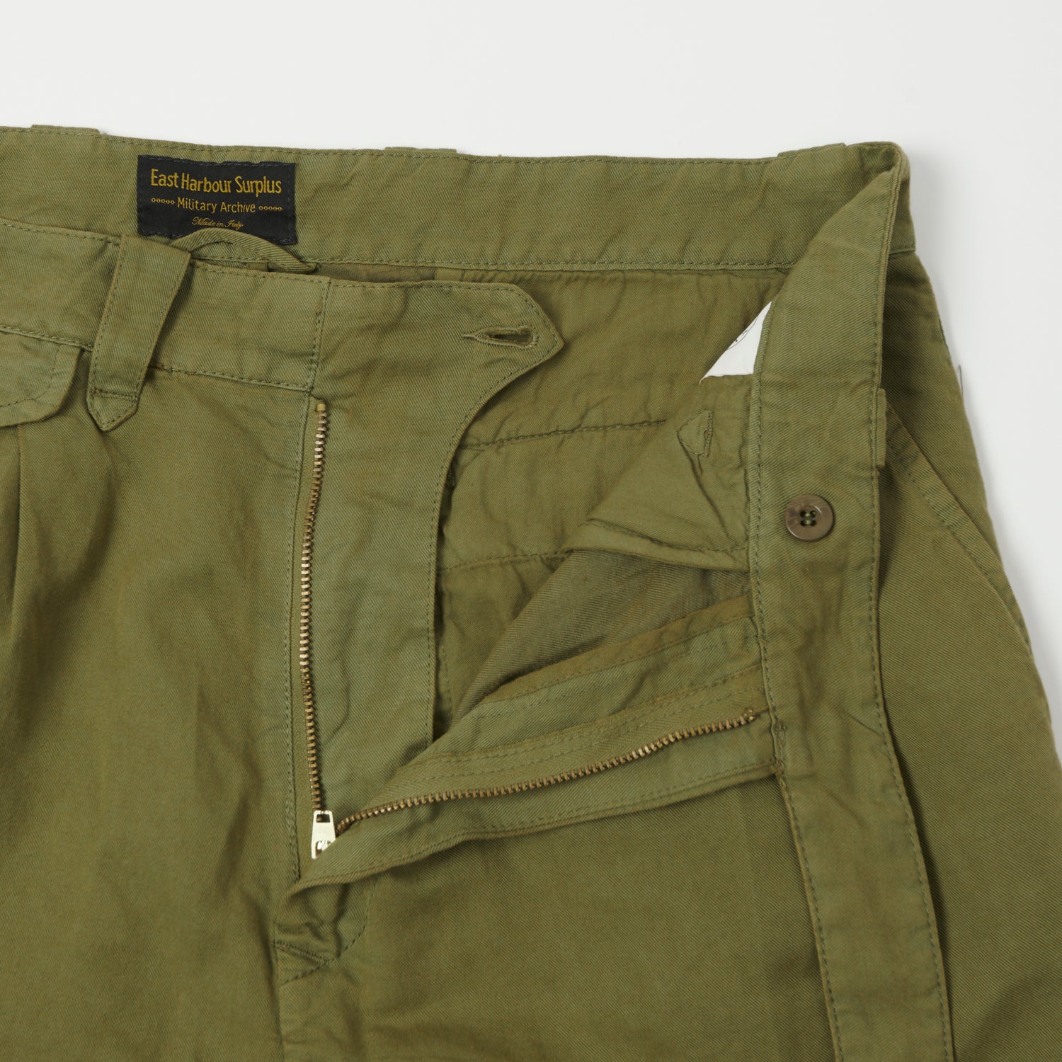 East Harbour Surplus 'Sacks 394' Men's Work Pants - Durable Green Cargo Trousers for Construction, Hiking & Outdoor Activities