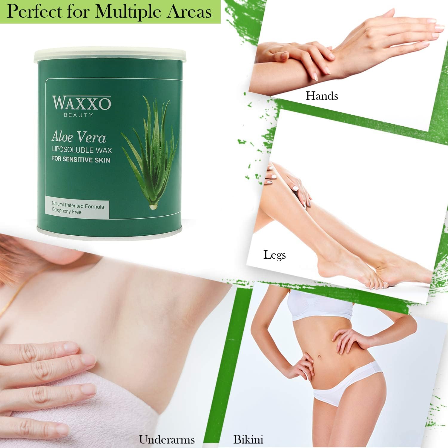 DD Aloe Vera Liposoluble Wax for Sensitive Skin - Gentle Hair Removal Cream for Men & Women - Arms, Chest, Legs, Back & Full Body (800ml) - Perfect for At-Home Spa & Smooth Skin Care Routine