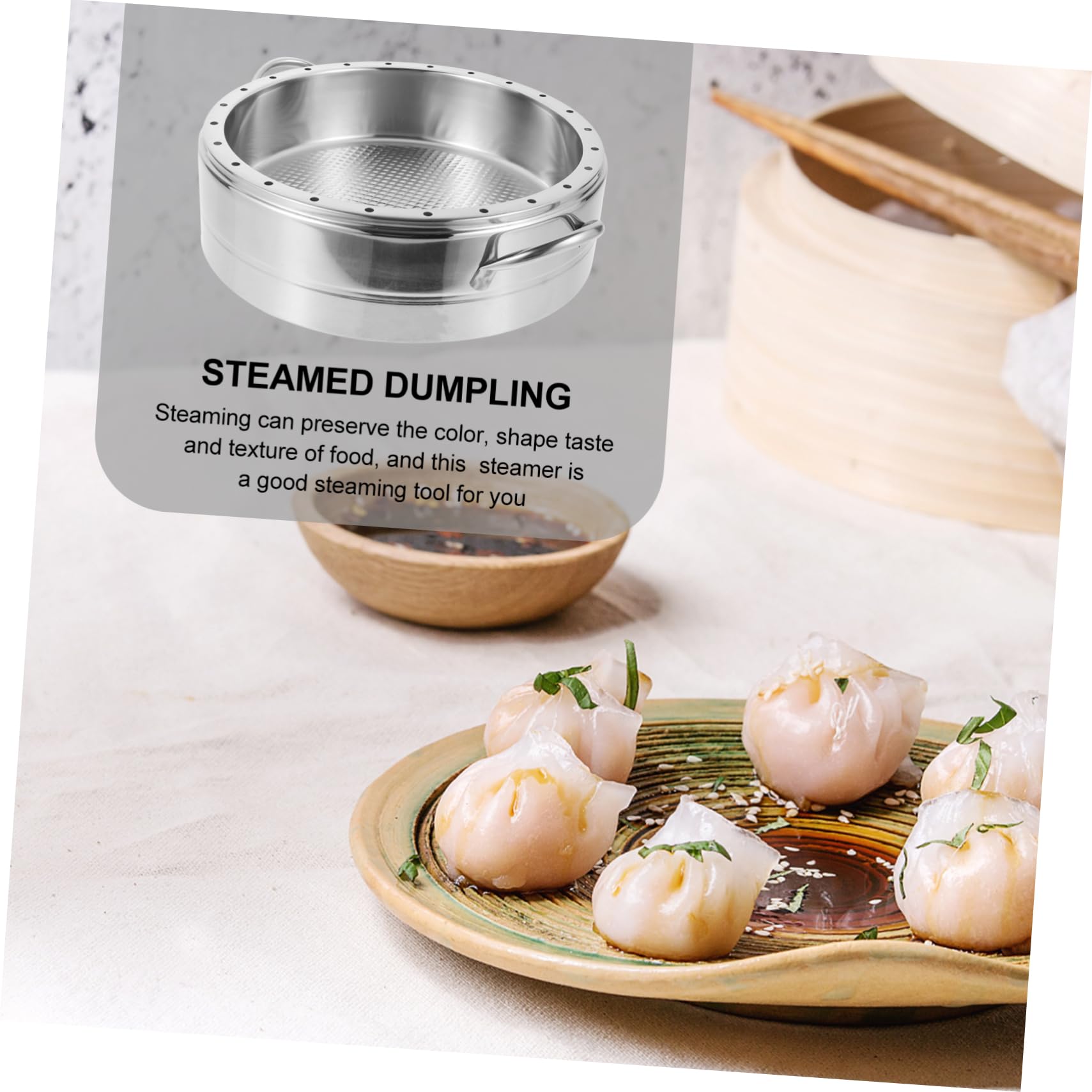 Angoily Universal Stainless Steel Steamer Pot - 32cm Metal Steamer Basket for Dim Sum, Dumplings, Buns, Vegetables, Meat & Fish | Perfect for Asian Cooking, Healthy Meal Prep & Restaurant-Style Steam Cooking