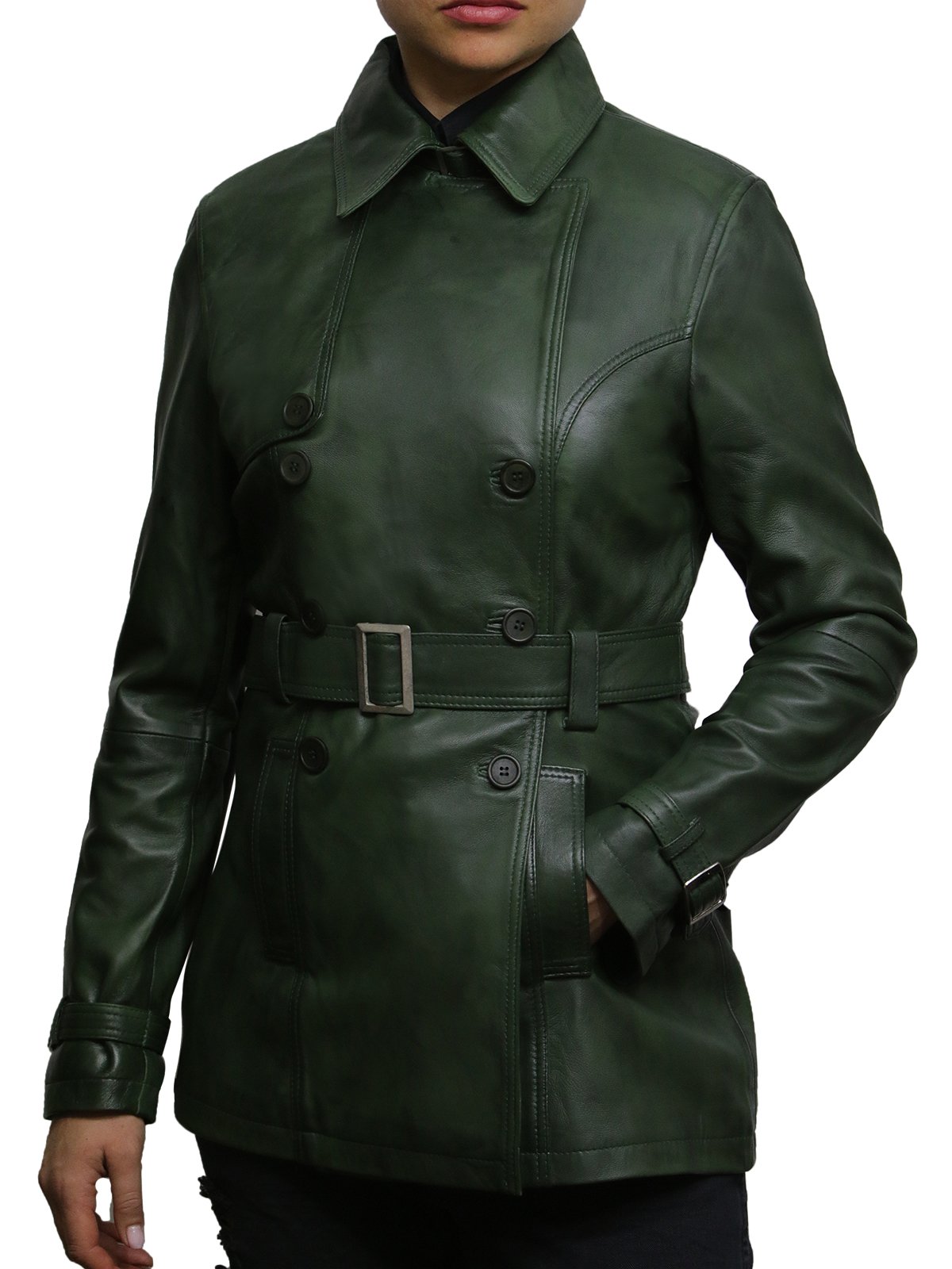 BRANDSLOCK Women's Genuine Leather Biker Jacket - Stylish Motorcycle Coat for Riding & Fashion | Perfect for Casual Outfits, Night Out & Motorcycle Enthusiasts