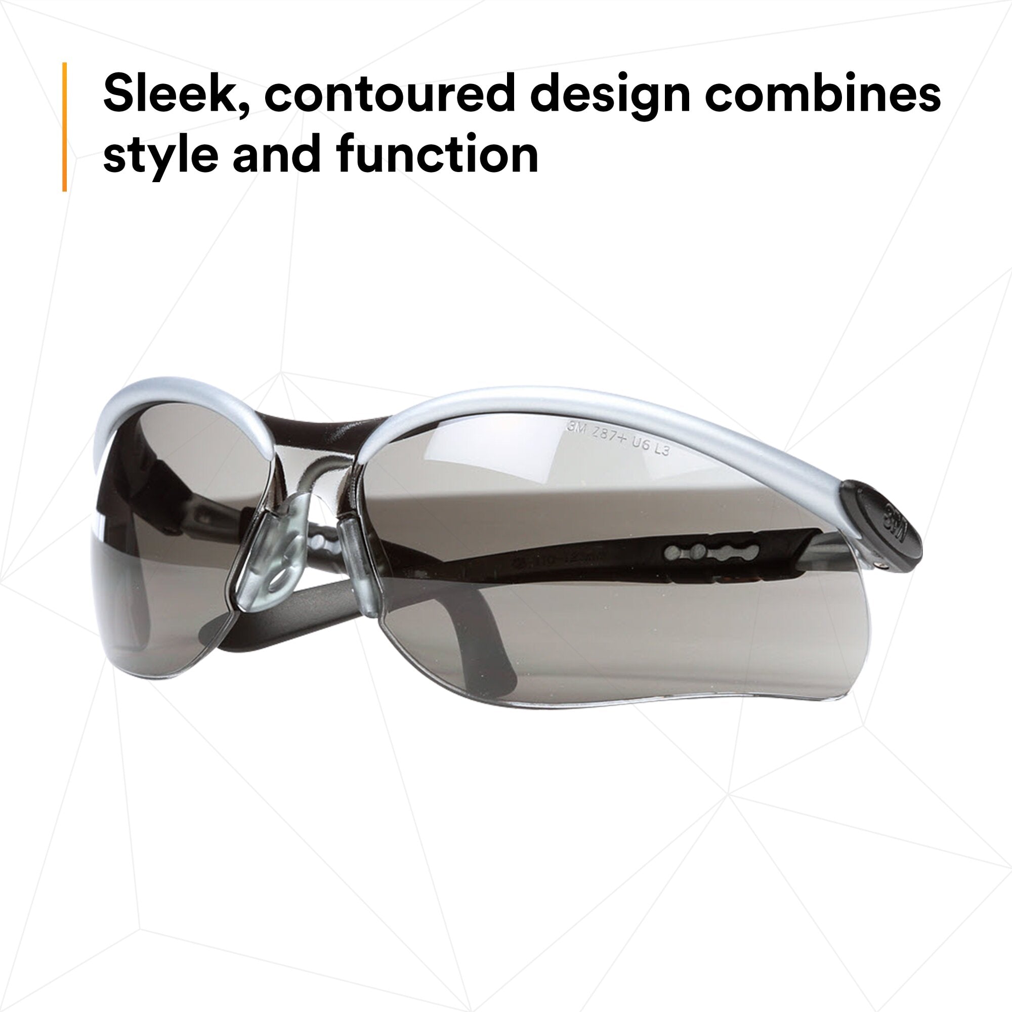 3M BX Protective Eyewear 11381 00000 20 - Grey Anti-Fog Safety Glasses with Silver/Black Frame - Ideal for Construction, Lab Work & Industrial Safety Use