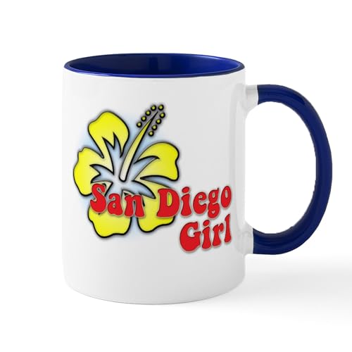 White/Navy Inside - San Diego Girl Mug