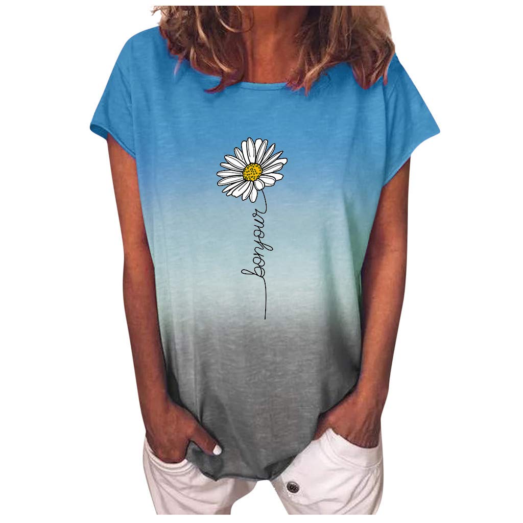 Women's Summer T-Shirts - Casual V-Neck Petal Sleeve Blouses for Women | Breathable & Comfortable for Daily Wear, Office, and Outings