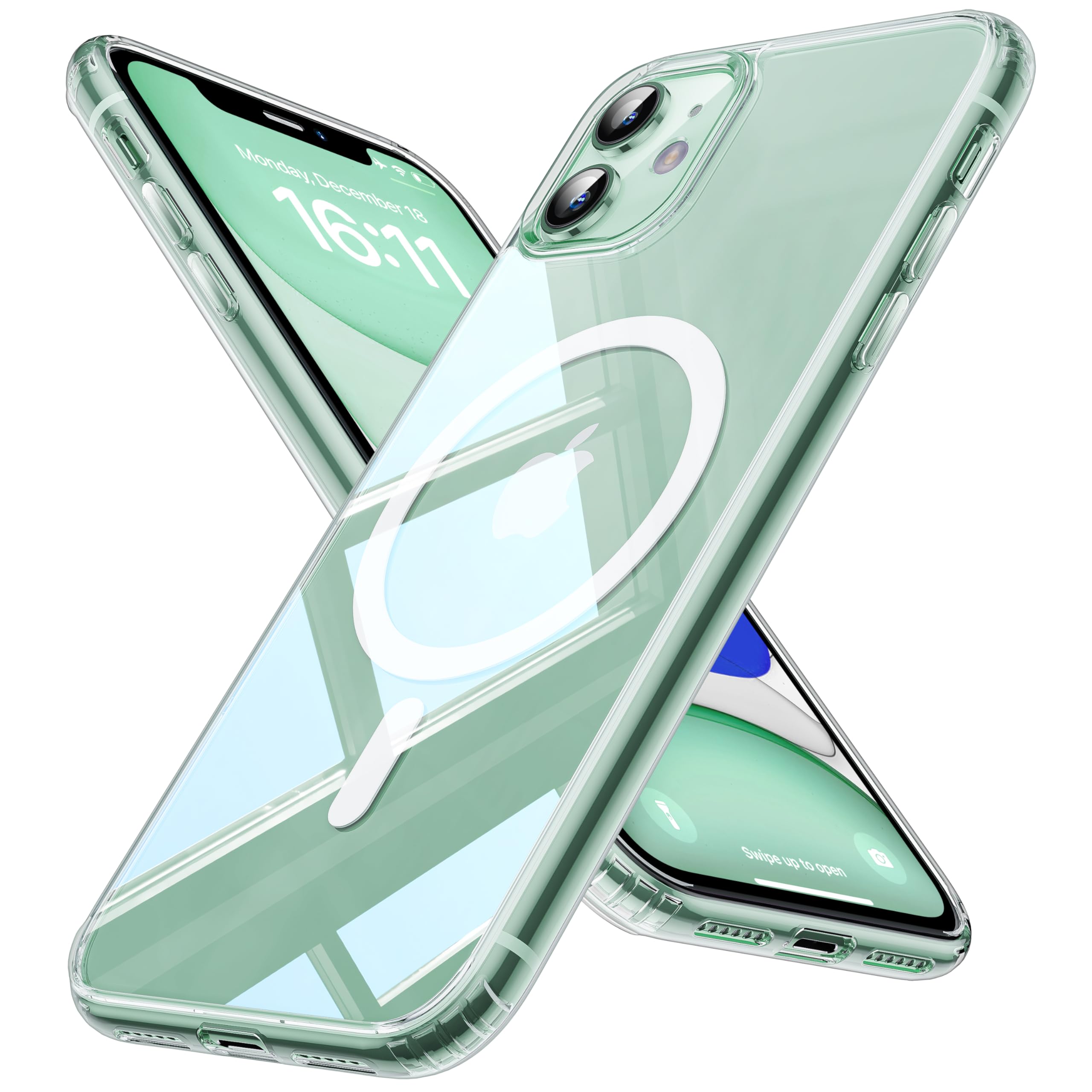 Degeca iPhone 11 Case - Military Grade Drop Tested, MagSafe Compatible Wireless Charging, Skin-Friendly Touch Design, Strong Magnetic Shockproof Clear Phone Cover for 6.1 Inch iPhone 11 - Perfect for Outdoor Activities, Work & Daily Protection