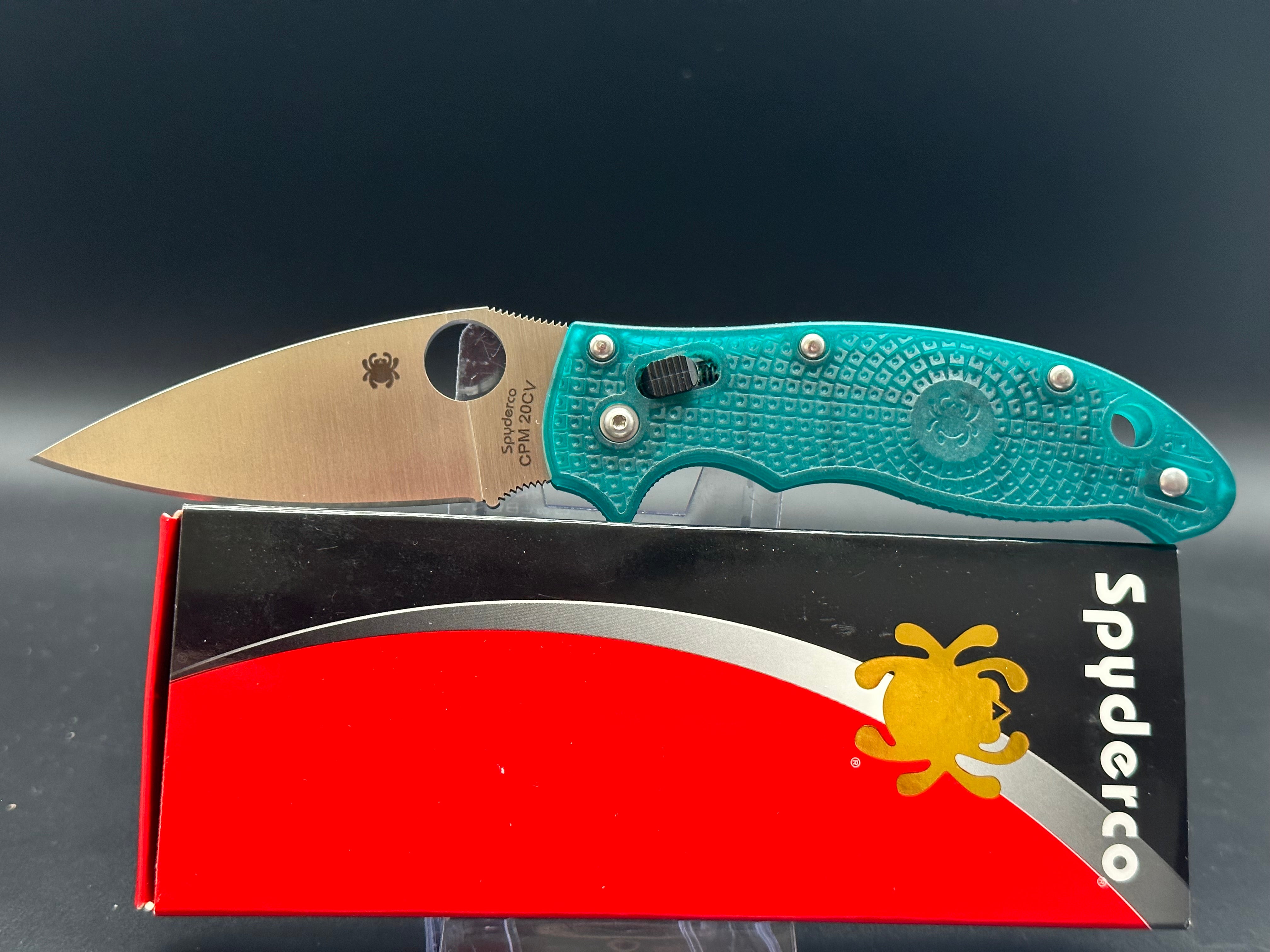 SPYDERCO MANIX 2 LIGHTWEIGHT TRANSLUCENT MYSTIC GREEN 20CV FOLDING KNIFE - Knife Joker Exclusive EDC Pocket Knife for Outdoor Camping, Hiking & Everyday Carry