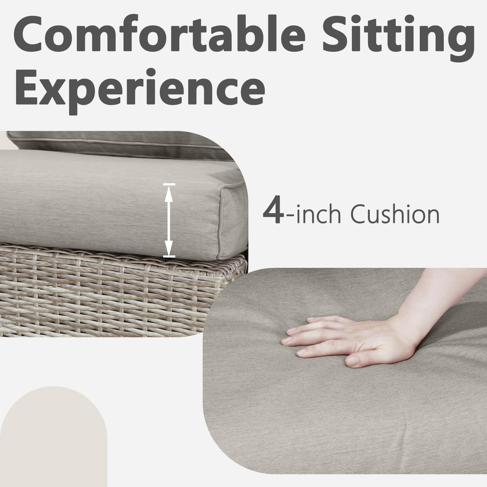2-Piece Oversized 360° Swivel Rocking Patio Chair Set - PE Wicker Rattan Outdoor Furniture with Glider Mechanism (Grey) - Perfect for Backyard, Poolside & Garden Relaxation