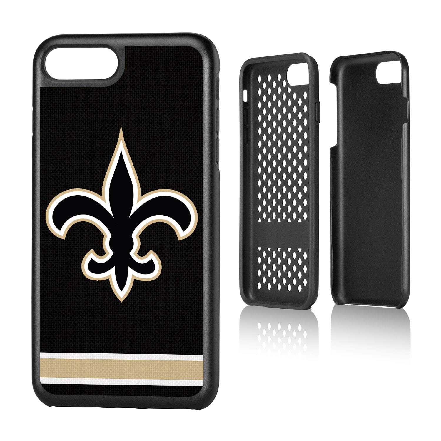 New Orleans Saints iPhone Case - Rugged Stripe Design Protective Cover for iPhone 14/13/12/11 Pro Max | Shockproof & Durable | Perfect for Football Games, Tailgating & Saints Fan Gifts