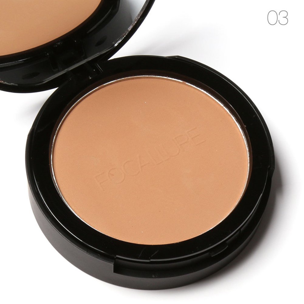 3 Colors Waterproof Foundation Powder - Acne Concealer Cream & Moisturizing Pressed Powder for Flawless Makeup (Wet/Dry Use) - Perfect for Daily Wear, Special Occasions & Photo Shoots