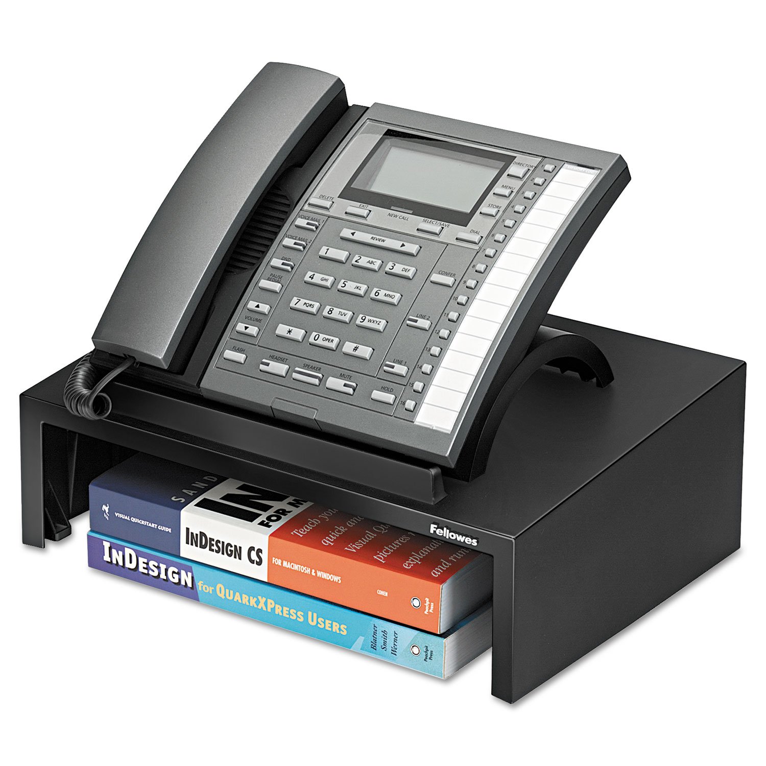 Fellowes 8038601 Designer Suites - Premium Adjustable Phone Stand Holder for Desk, Compatible with iPhone 14/13/12, Samsung Galaxy - Perfect for Home Office, Video Calls & Hands-Free Viewing