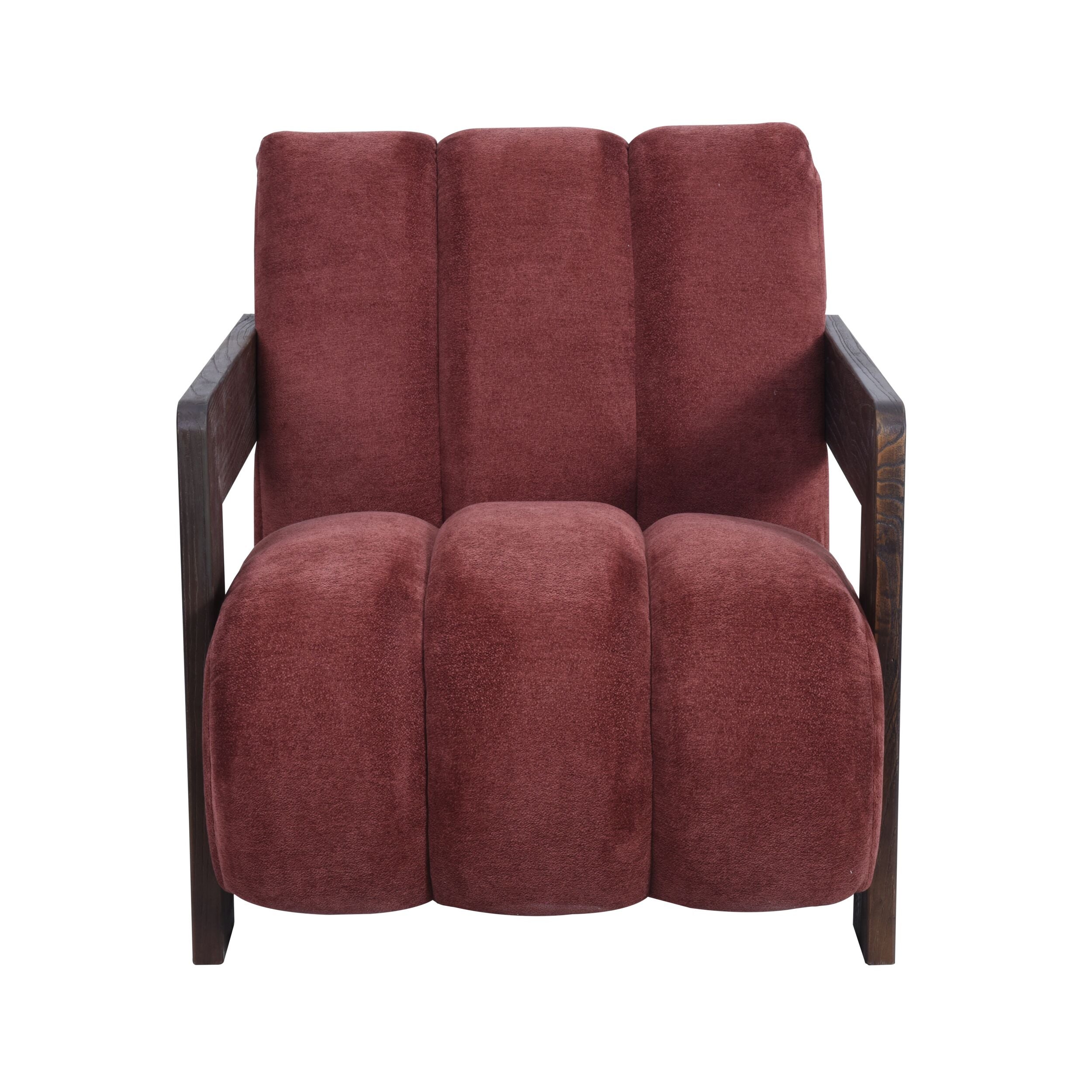 Stylish Banjo Occasional Chair in Rich Russet Hues - Perfect for Living Room, Bedroom or Office Accent Seating