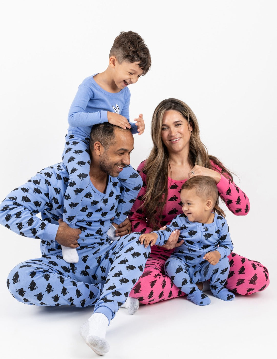 Bunny Rabbit Matching Family Pajama Set - Soft Cotton Sleepwear for Women, Men & Kids - Cute Easter Bunny PJS for Family Photos & Cozy Nights