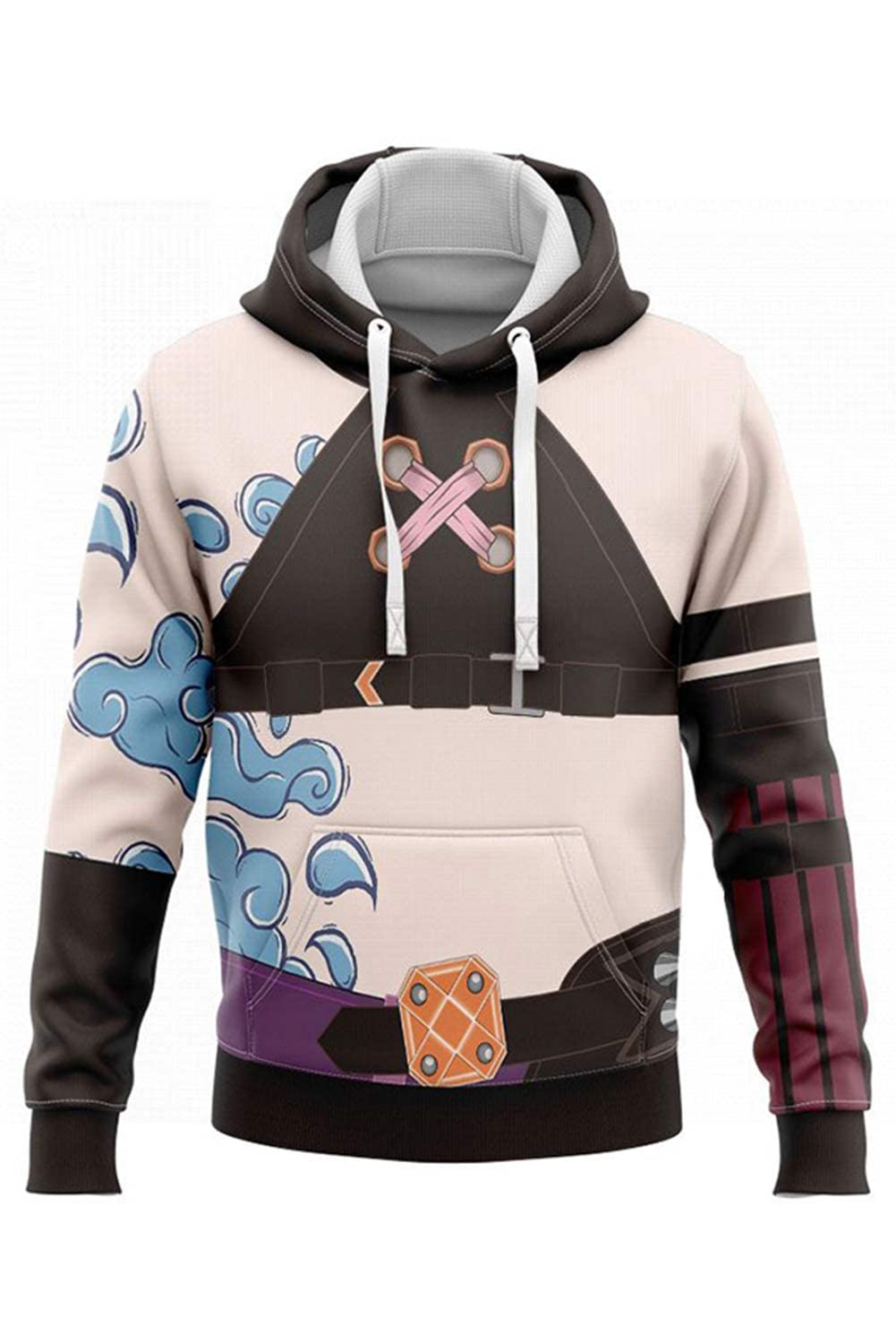 Wolyzz 3D Printed Arcane Cosplay Hoodie - Powder Costume Pullover Sweatshirt with Hood for Adults | Perfect for Halloween, Comic Con & Gaming Events