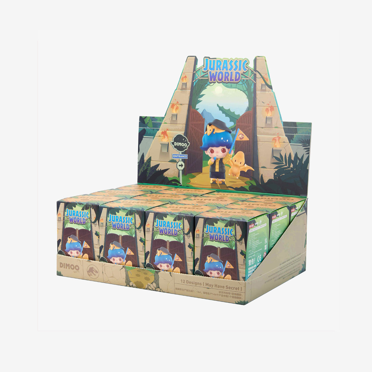 Dimoo Jurassic World Series Collectible Action Figures - Dinosaur Toys for Kids & Adults - Perfect for Display, Gifts, and Jurassic Themed Collections