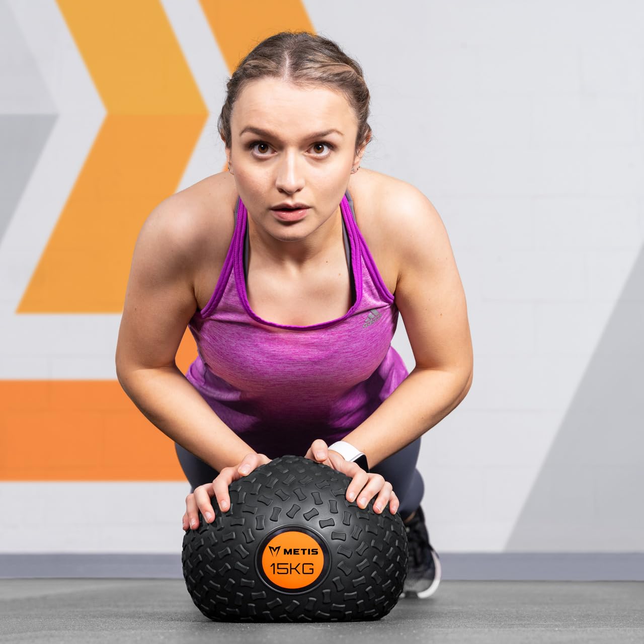 METIS Fitness Slam Balls 7lbs to 66lbs - Heavy Duty Bounce Resistant Exercise Balls for Strength Training, CrossFit, HIIT & Functional Fitness - Perfect for Home Gym, Workout Classes & Athletic Training
