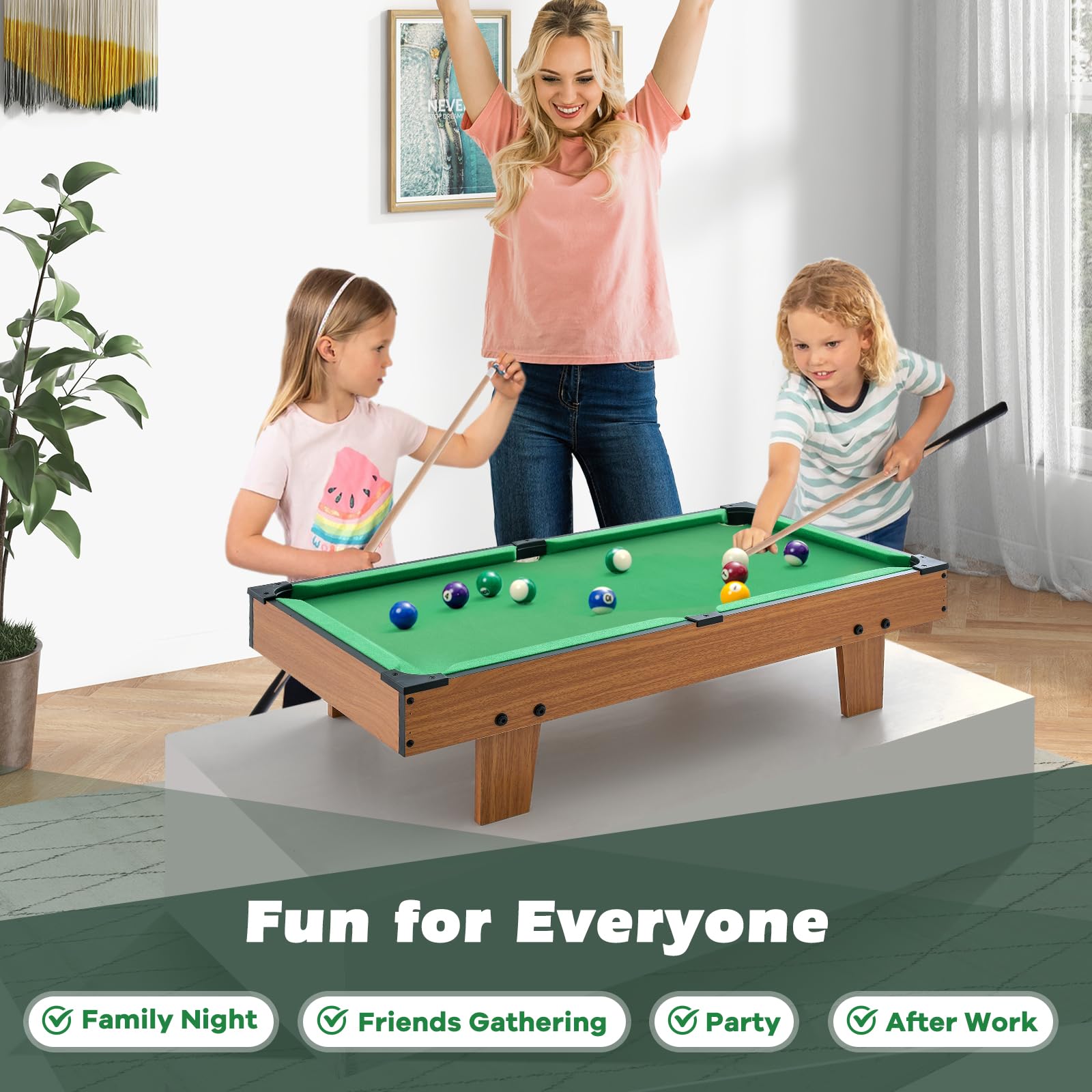 Giantex 4-in-1 Multi Game Table - Foosball, Billiards, Ping Pong & Push Hockey Combo - Wooden Arcade Game Table Set for Adults & Family Game Night - Perfect for Home Entertainment, Game Rooms & Party Gatherings