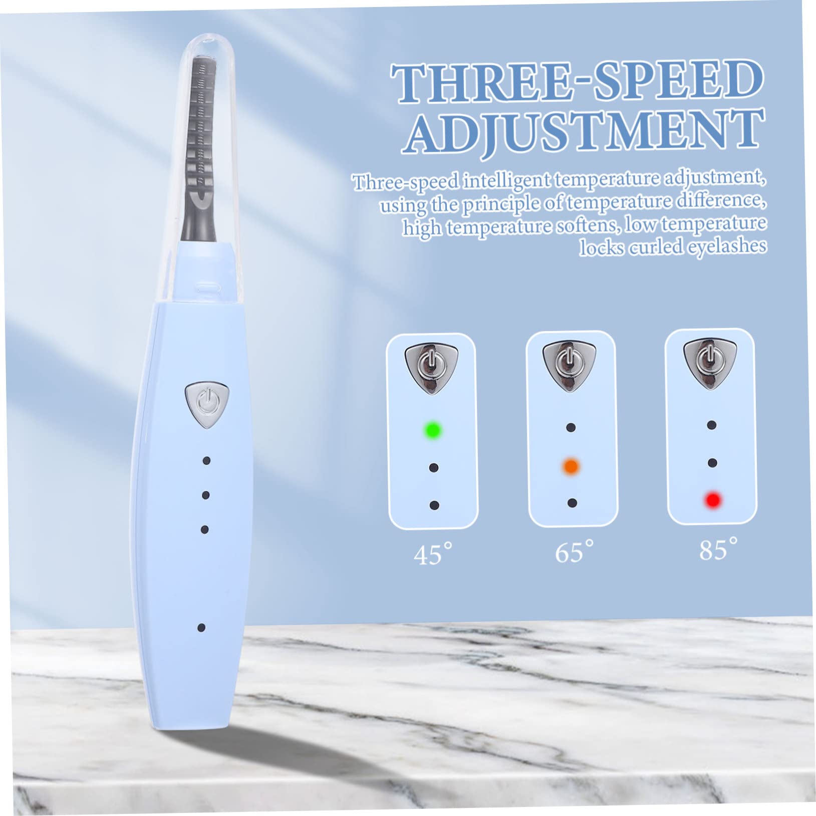 Minkissy Portable Electric Eyelash Curler with Intelligent Temperature Control - Perfect for Travel, Home Use & Professional Makeup Application
