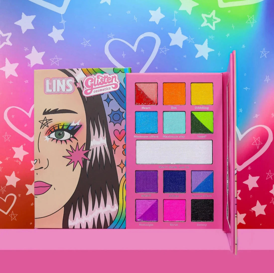 Lins x Glisten Single Wet Liner Palette - Waterproof Eyeliner for Smokey Eyes & Winged Liner - Perfect for Makeup Artists & Beauty Enthusiasts